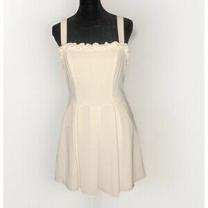 Nordstrom Speechless Large White Lattice Short Wedding Mini Dress Zipper Pockets